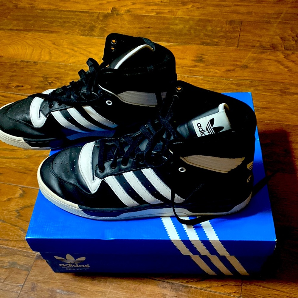 Black and white Adidas